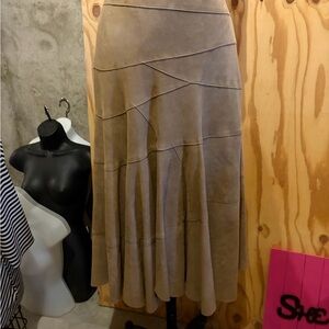Elegant Tan Maxi Skirt
